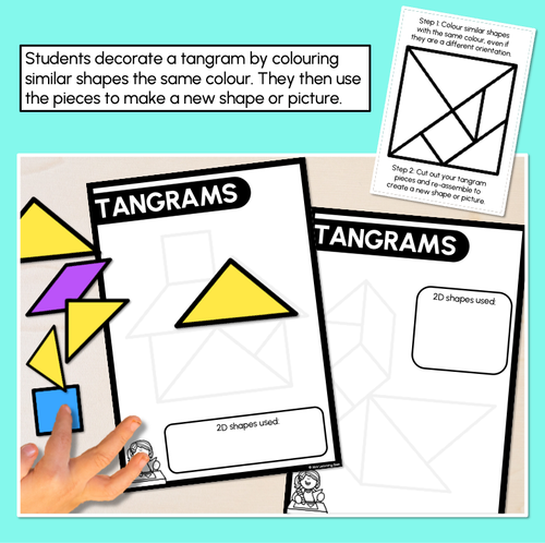Resource preview 2 for Tangram Printables - Creating New 2D Shapes