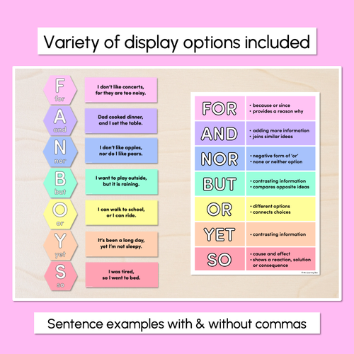 Resource preview 3 for FANBOYS Poster Displays for Coordinating Conjunctions