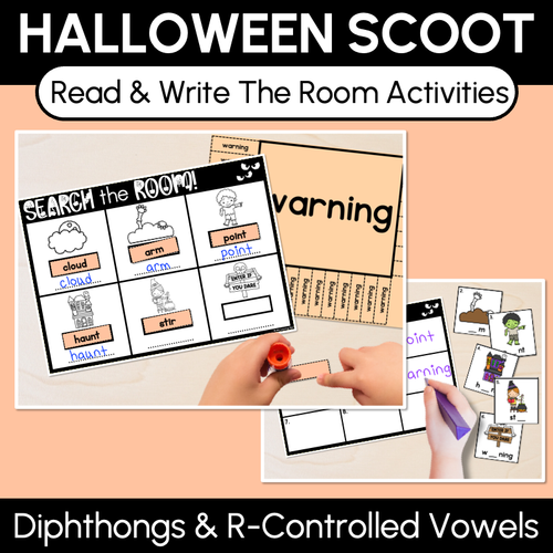 Resource preview 4 for Halloween Scoot - Halloween-Themed Read the Room & Write the Room Activities Bundle