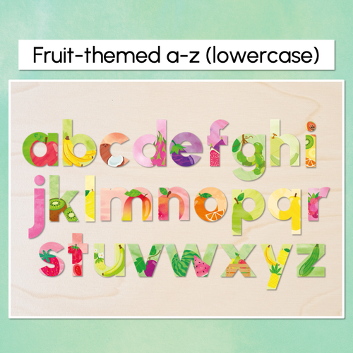 Resource preview 3 for Uppercase & Lowercase Alphabet Lettering - The Tutti Frutti Collection - Colourful Classroom Decor