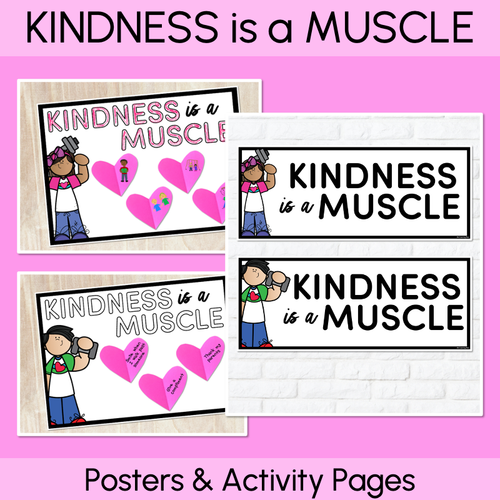 Resource preview 1 for Kindness is a Muscle Headings & Activity