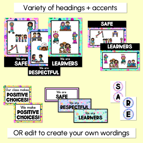 Resource preview 3 for Positive Behaviour for Learning Posters - The Kasey Rainbow Collection
