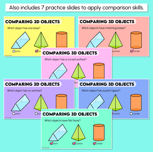 Resource preview 4 for Comparing 3D Objects - Digital Slides