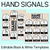 1 for Hand Signals - Editable Black & White Templates - Instructional Signs