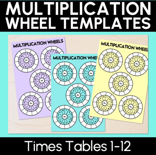 Resource preview 1 for Multiplication Wheel Mats - Times Tables 2-12 - Mixed Multiplication Facts Practice