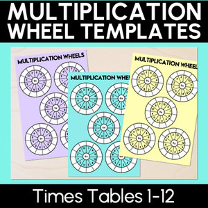Multiplication Wheel Mats - Times Tables 2-12 - Mixed Multiplication Facts Practice