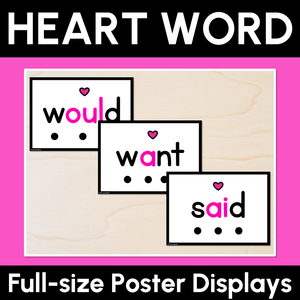 Heart Word Full-Size Posters