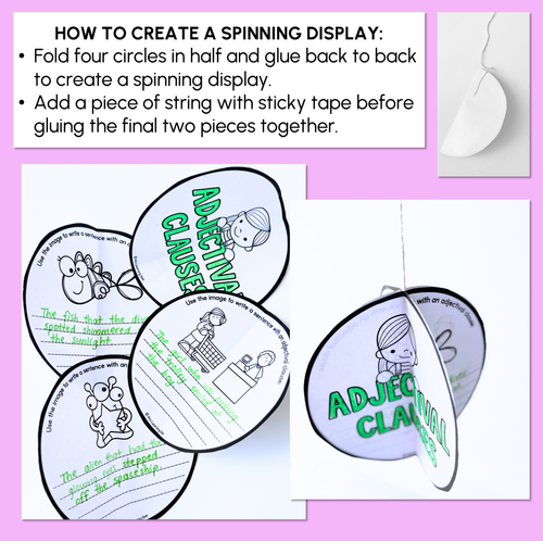 Resource preview 2 for Adjectival Clause Spinner Crafts