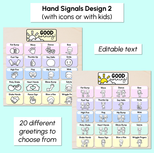 Resource preview 3 for Morning Greetings - Editable Pastel Templates