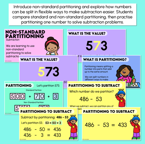Resource preview 2 for Subtraction Partitioning - Non-standard Partition - Teaching Slides