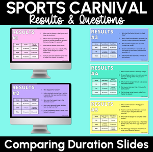 Sports Carnival Comparing Duration Slides