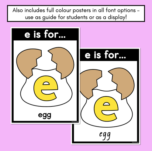 Resource preview 4 for Beginning Sound Crafts - LOWERCASE Letter E - E is for Egg