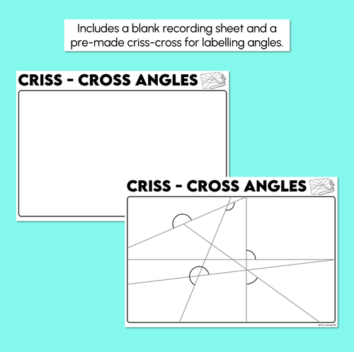 Resource preview 3 for Criss-Cross Angles Activity - Types of Angles
