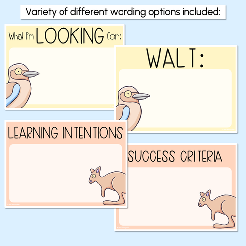 Resource preview 3 for Learning Intentions & Success Criteria - LISC Posters - The Brentos Collection