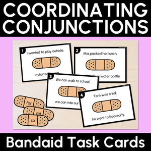 Coordinating Conjunctions - Bandaid Task Cards