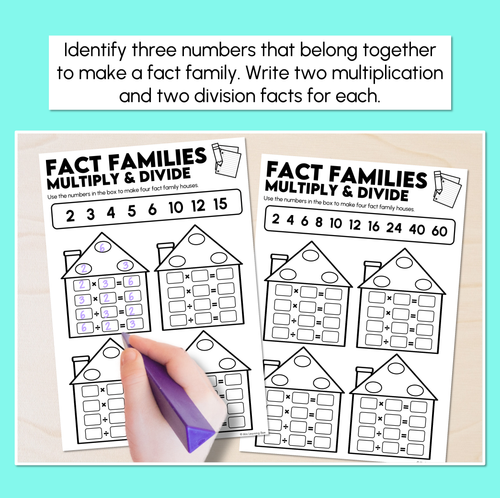 Resource preview 2 for Fact Families - Multiplication & Division - Multiply & Divide Worksheets