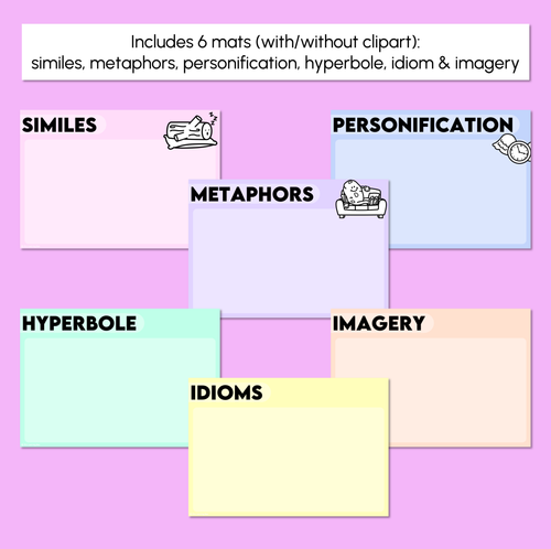Resource preview 3 for Figurative Language Sorting Mats with Sentences