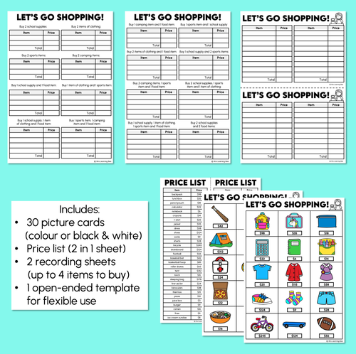 Resource preview 2 for Find the Total Cost - 2-Digit & 3-Digit Addition Activity