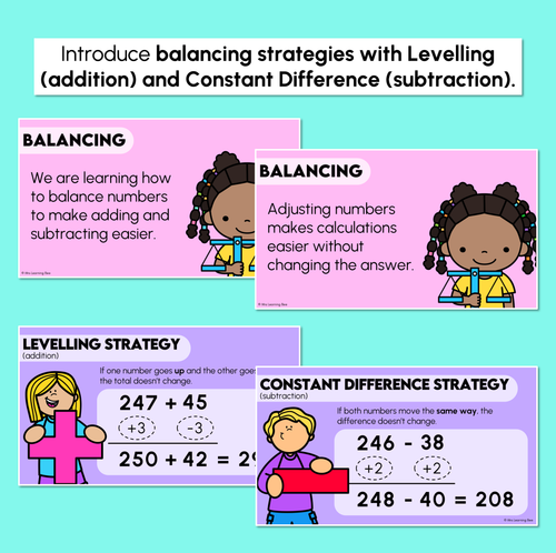 Resource preview 2 for Levelling & Constant Difference - Addition & Subtraction Strategy - Digital Slides
