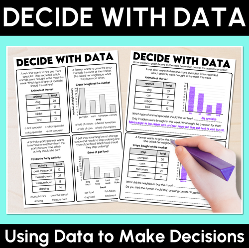 Resource preview 1 for Decide with Data - Using Data to Make Decisions Worksheets