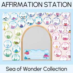 Affirmation Station - The Sea of Wonder Collection - Calming Classroom Decor