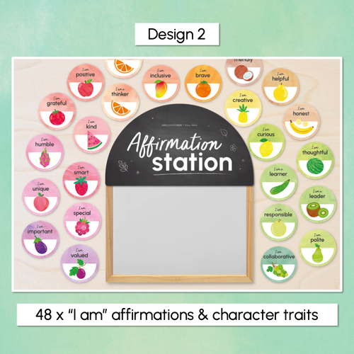 Resource preview 3 for Affirmation Station - The Tutti Frutti Collection - Colourful Classroom Decor