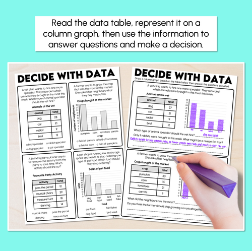 Resource preview 2 for Decide with Data - Using Data to Make Decisions Worksheets