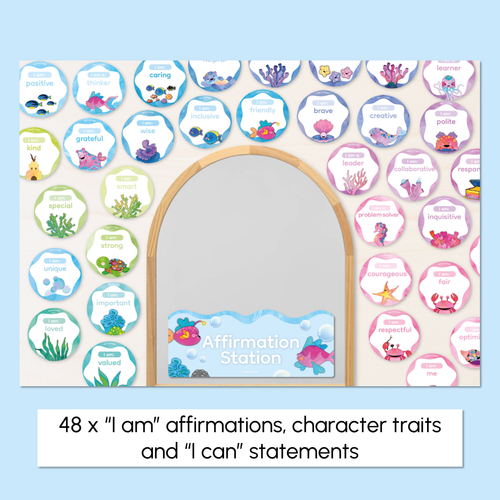 Resource preview 2 for Affirmation Station - The Sea of Wonder Collection - Calming Classroom Decor
