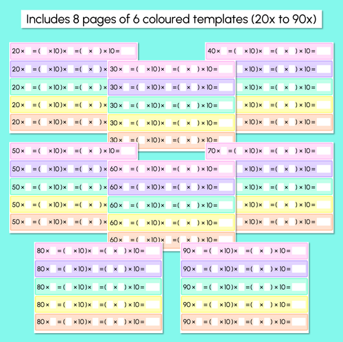 Resource preview 3 for Roll and Rearrange - Multiplication Commutative and Associative Property Templates