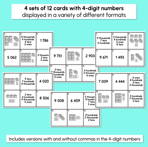 Resource preview 4 for Write the Room – 4-Digit Numbers Expanded Form
