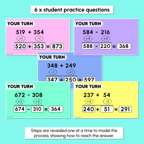 Resource preview 5 for Levelling & Constant Difference - Addition & Subtraction Strategy - Digital Slides