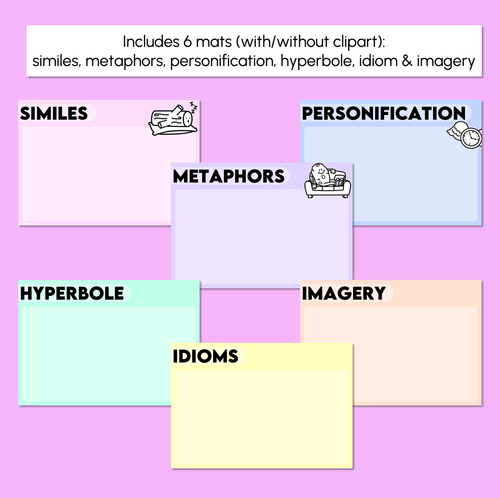Resource preview 3 for Figurative Language Sorting Mats with Pictures