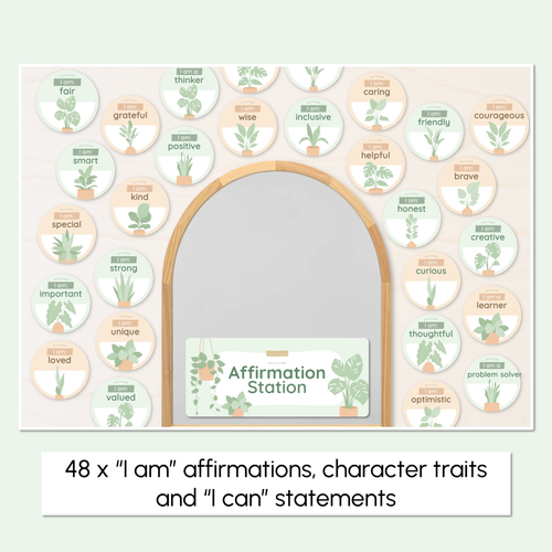 Resource preview 2 for Affirmation Station - The Greenhouse Collection - Natural Classroom Decor