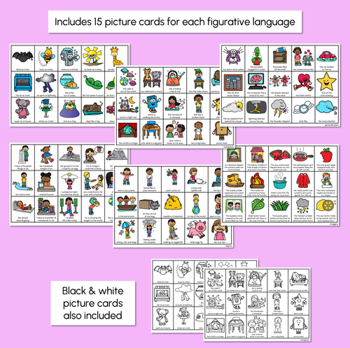 Resource preview 4 for Figurative Language Sorting Mats with Pictures