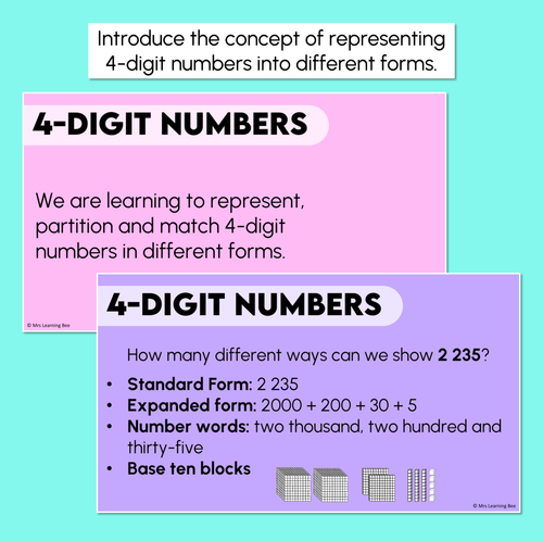 Resource preview 2 for Representing 4-Digit Numbers – Digital Slides