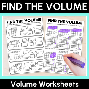Find the Volume Worksheets