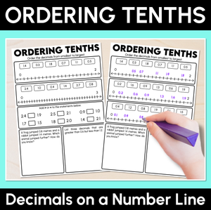 Ordering Tenths - Decimals Worksheet