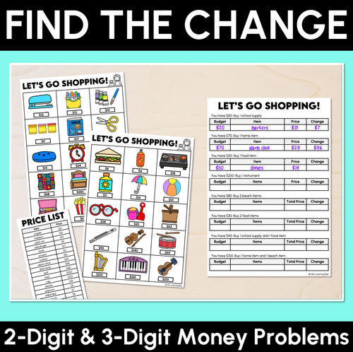 Resource preview 17 for Applying Addition & Subtraction to familiar contexts, including money and budgeting - Grade 3 & 4 Unit of Work