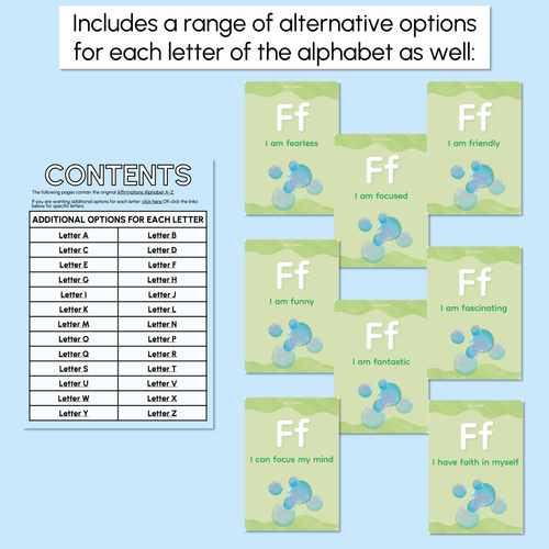 Resource preview 3 for Alphabet Affirmation Posters - The Sea of Wonder Collection - Calming Classroom Decor