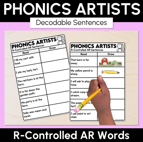 Resource preview 5 for Phonics Artists - R-Controlled Decodable Sentences Activity Bundle