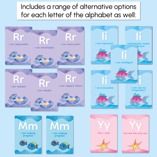 Resource preview 4 for Alphabet Affirmation Posters - The Sea of Wonder Collection - Calming Classroom Decor