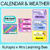 1 for Calendar & Weather Display - Watercolour Rainbow - The Kutopia Collection
