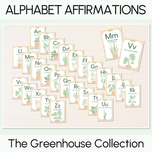 Alphabet Affirmation Posters - The Greenhouse Collection - Natural Classroom Decor