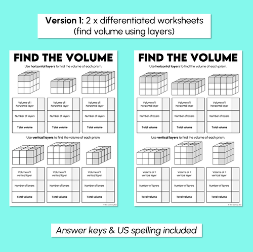 Resource preview 3 for Find the Volume Worksheets