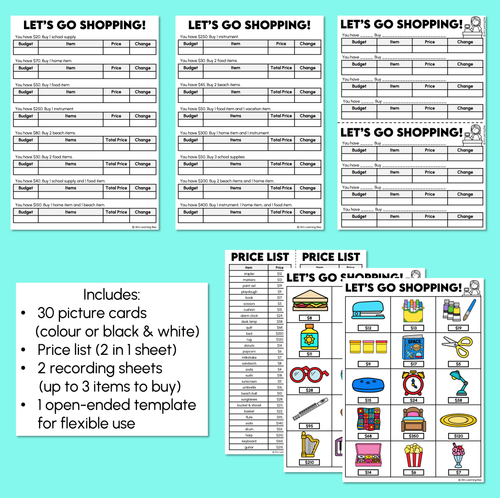 Resource preview 3 for Find the Change - 2-Digit & 3-Digit Money Problems Activity