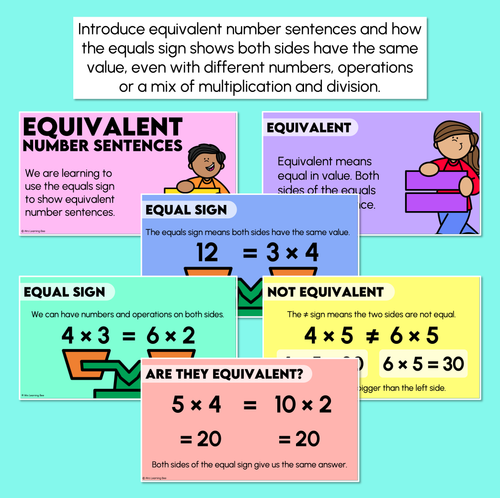 Resource preview 2 for Equivalent Number Sentences - Multiplication and Division Teaching Slides