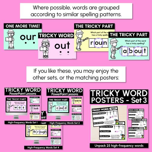 Resource preview 4 for High Frequency Heart Word Lessons SET 3-  WORDS WITH TRICKY SPELLINGS