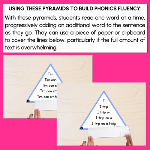 Resource preview 4 for Decodable Sentence Pyramids CVC & CCVC Bundle