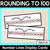 1 for Rounding to Nearest Hundred - Number Lines Display Cards & Desk Companions (Neutral)