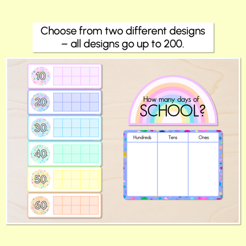 Resource preview 3 for DAYS OF SCHOOL DISPLAY- The Kasey Rainbow Collection